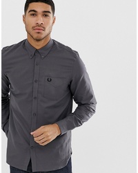 dunkelgraues Businesshemd von Fred Perry