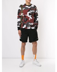 dunkelgraues Camouflage Langarmshirt von Supreme