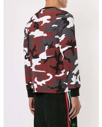 dunkelgraues Camouflage Langarmshirt von Supreme