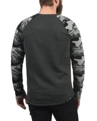 dunkelgraues Camouflage Sweatshirt von Solid