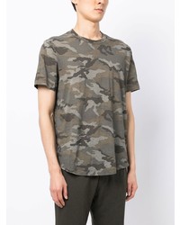 dunkelgraues Camouflage T-Shirt mit einem Rundhalsausschnitt von James Perse