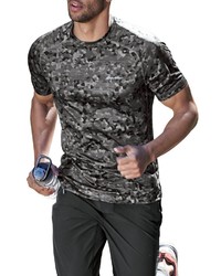 dunkelgraues Camouflage T-Shirt mit einem Rundhalsausschnitt von Eddie Bauer