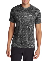 dunkelgraues Camouflage T-Shirt mit einem Rundhalsausschnitt von Eddie Bauer