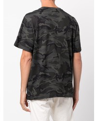 dunkelgraues Camouflage T-Shirt mit einem Rundhalsausschnitt von Mostly Heard Rarely Seen 8-Bit