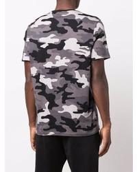 dunkelgraues Camouflage T-Shirt mit einem Rundhalsausschnitt von Michael Kors