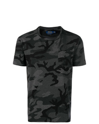 dunkelgraues Camouflage T-Shirt mit einem Rundhalsausschnitt von Polo Ralph Lauren