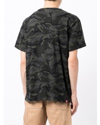 dunkelgraues Camouflage T-Shirt mit einem Rundhalsausschnitt von Mostly Heard Rarely Seen