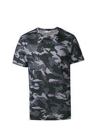 dunkelgraues Camouflage T-Shirt mit einem Rundhalsausschnitt von Zadig & Voltaire