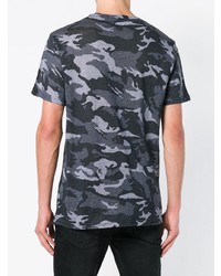 dunkelgraues Camouflage T-Shirt mit einem Rundhalsausschnitt von Zadig & Voltaire