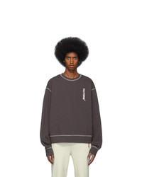 dunkelgraues Fleece-Sweatshirt