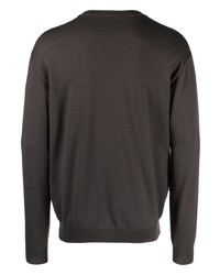 dunkelgraues Fleece-Sweatshirt von Moschino