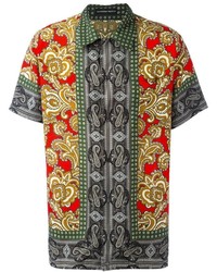 dunkelgraues Hemd mit Paisley-Muster von Alexander McQueen