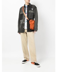 dunkelgraues Jeanshemd von AAPE BY A BATHING APE