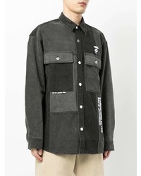 dunkelgraues Jeanshemd von AAPE BY A BATHING APE