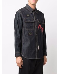 dunkelgraues Jeanshemd von Evisu