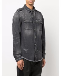 dunkelgraues Jeanshemd von Balmain