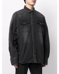 dunkelgraues Jeanshemd von Sacai