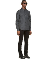 dunkelgraues Jeanshemd von Naked & Famous Denim