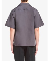 dunkelgraues Kurzarmhemd von Prada