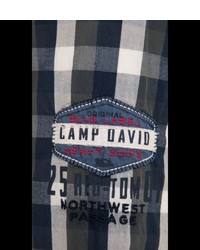 dunkelgraues Langarmhemd mit Schottenmuster von Camp David