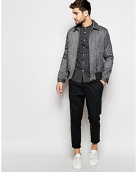 dunkelgraues Langarmhemd von Asos