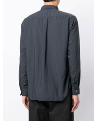 dunkelgraues Langarmhemd von Comme des Garcons Homme Deux