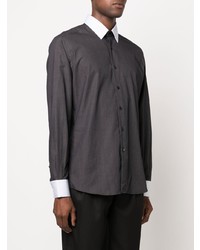 dunkelgraues Langarmhemd von Karl Lagerfeld