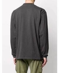 dunkelgraues Langarmshirt von John Elliott