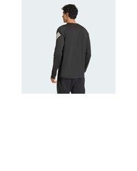 dunkelgraues Langarmshirt von adidas Performance