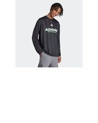 dunkelgraues Langarmshirt von adidas Sportswear