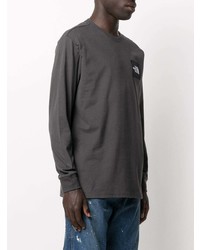 dunkelgraues Langarmshirt von The North Face