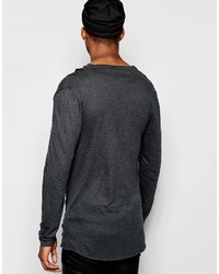 dunkelgraues Langarmshirt von Asos