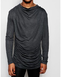 dunkelgraues Langarmshirt von Asos