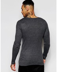 dunkelgraues Langarmshirt von Asos