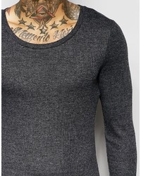 dunkelgraues Langarmshirt von Asos