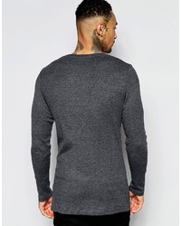 dunkelgraues Langarmshirt von Asos