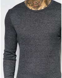 dunkelgraues Langarmshirt von Asos