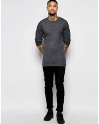 dunkelgraues Langarmshirt von Asos