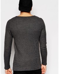 dunkelgraues Langarmshirt von Asos