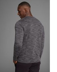 dunkelgraues Langarmshirt von BRUNO BANANI