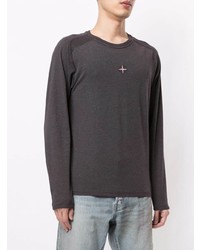 dunkelgraues Langarmshirt von Stone Island