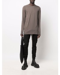 dunkelgraues Langarmshirt von Rick Owens