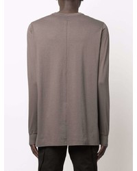 dunkelgraues Langarmshirt von Rick Owens