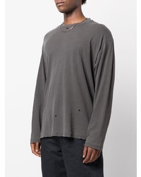 dunkelgraues Langarmshirt von John Elliott