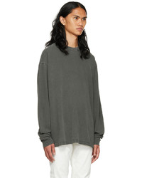 dunkelgraues Langarmshirt von John Elliott