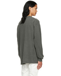 dunkelgraues Langarmshirt von John Elliott