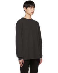 dunkelgraues Langarmshirt von John Elliott