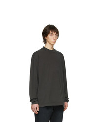 dunkelgraues Langarmshirt von John Elliott