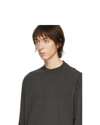 dunkelgraues Langarmshirt von John Elliott