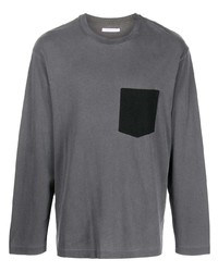 dunkelgraues Langarmshirt von John Elliott